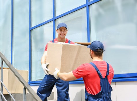 Truck loading furniture for a West London relocation in Holland Park