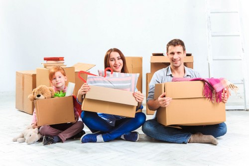 Packing and loading furniture for a Holland Park apartment move