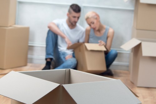 House removals preparation checklist and labelled boxes for a Holland Park move
