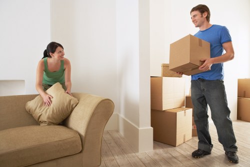 Careful loading of furniture for a short-notice relocation in West London